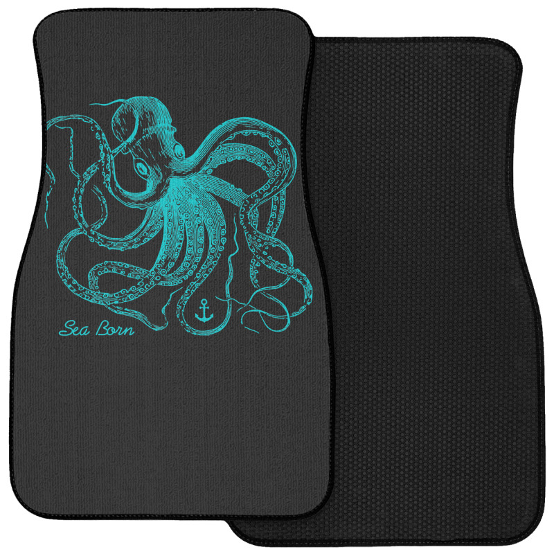 Octopus Cool Vintage Marine Biologist Ocean Sea Life 4 Front Car Mat | Artistshot