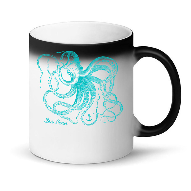 Octopus Cool Vintage Marine Biologist Ocean Sea Life 4 Magic Mug | Artistshot