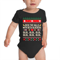 Deck The Halls With Beta Blockers Nurse Ugly Christmas Baby Bodysuit | Artistshot