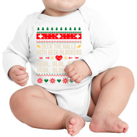 Deck The Halls With Beta Blockers Nurse Ugly Christmas Long Sleeve Baby Bodysuit | Artistshot