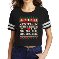 Deck The Halls With Beta Blockers Nurse Ugly Christmas Scorecard Crop Tee | Artistshot