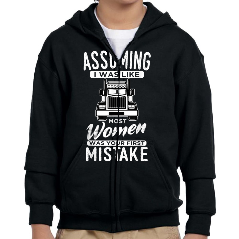 Truck Driver Trucker Teamster Truckie Vehicle Lgv Driving T Shirt Youth Zipper Hoodie by chicoavsmaydav | Artistshot