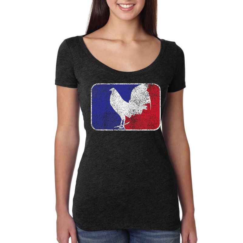 Major League Cock Fight Cock Fight Women's Triblend Scoop T-shirt by new121 | Artistshot