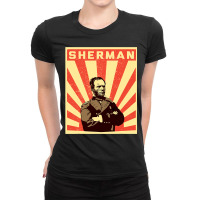 William Tecumseh Sherman Propaganda Design  General Sherman Ladies Fitted T-shirt | Artistshot