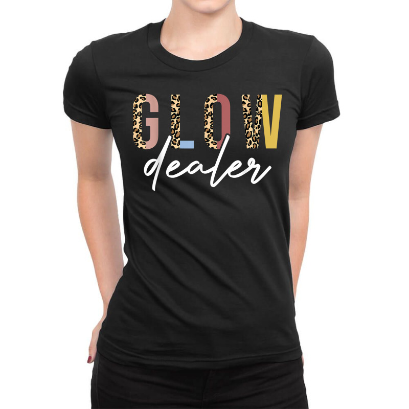 Leopard Glow Dealer Skin Esthetician Skincare T Shirt Ladies Fitted T-shirt | Artistshot