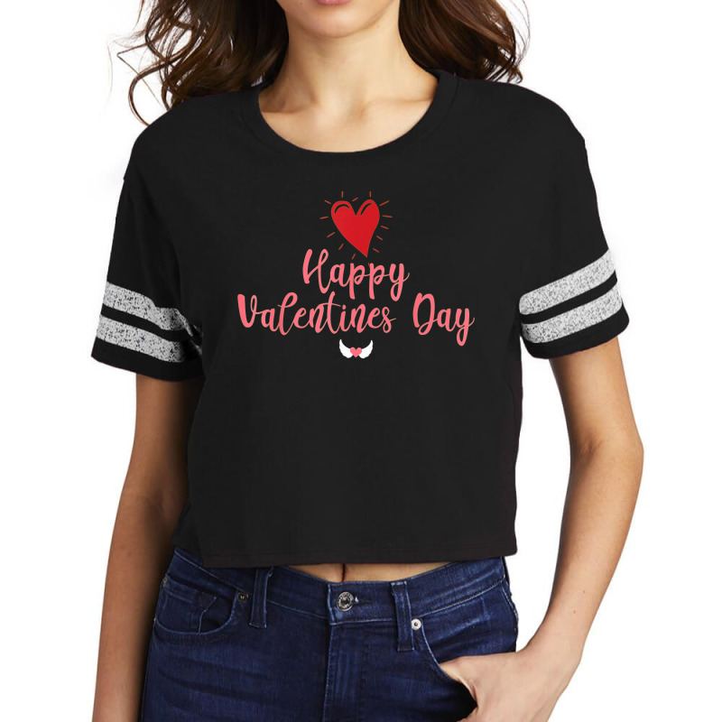 Happy Valentines Day Hearts Valentine Scorecard Crop Tee by Newest | Artistshot