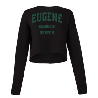 Eugene Oregon Or Vintage Athletic Sports Design Cropped Sweater | Artistshot