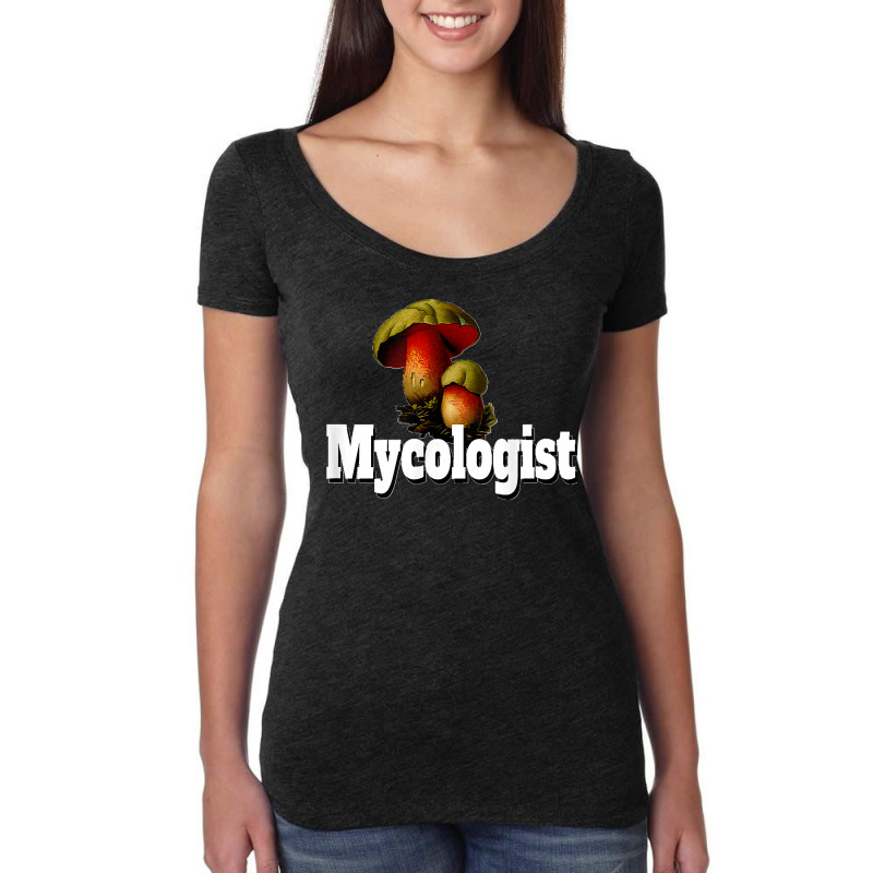 Mycologist Mushroom Graphic Women's Triblend Scoop T-shirt by saterseim | Artistshot