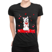 Cool Siberian Husky Valentines Day Dog Lover Gift Ladies Fitted T-shirt | Artistshot