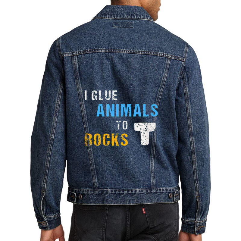 Saltwater Aquarium Saltwater Fish Tank I Glue Animals To Rocks Men Denim Jacket by milkymanarts | Artistshot