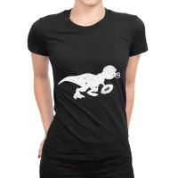 Dinosaurs Reptile Football Rugby Rugger Player Game Gift Ladies Fitted T-shirt | Artistshot