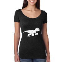 Dinosaurs Reptile Football Rugby Rugger Player Game Gift Women's Triblend Scoop T-shirt | Artistshot