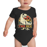 Kids Two Rex 2nd Birthday Gift Second Dinosaur 2 Year Old Baby Bodysuit | Artistshot