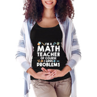 Math Teacher Art Men Women Statistics Algebra Mathematics Maternity Scoop Neck T-shirt | Artistshot