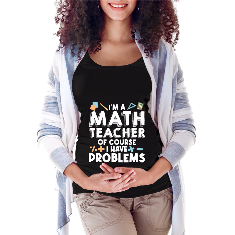 Math Teacher Art Men Women Statistics Algebra Mathematics Maternity Scoop Neck T-shirt by new121 | Artistshot