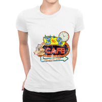 The 5 To 2 Cafe From Natural Born Killers   Distressed Ladies Fitted T-shirt | Artistshot