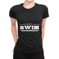 Distressed Look Swimming Gift For Swimmers Ladies Fitted T-shirt | Artistshot