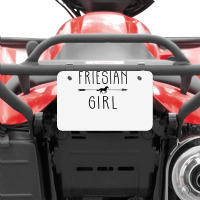 Friesian Horse Girl  Gifts Horses Lover Riding Racing Atv License Plate | Artistshot