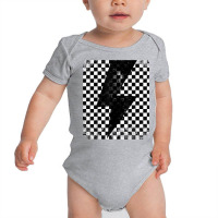 Checkered Lightning Bolt Thunder Checkerboard Graphic T Shirt Baby Bodysuit | Artistshot