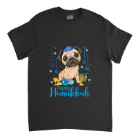 Jewish Pug Dog Menorah Hat Chanukah Hanukkah Jewish Xmas Pre T-shirt Classic T-shirt | Artistshot