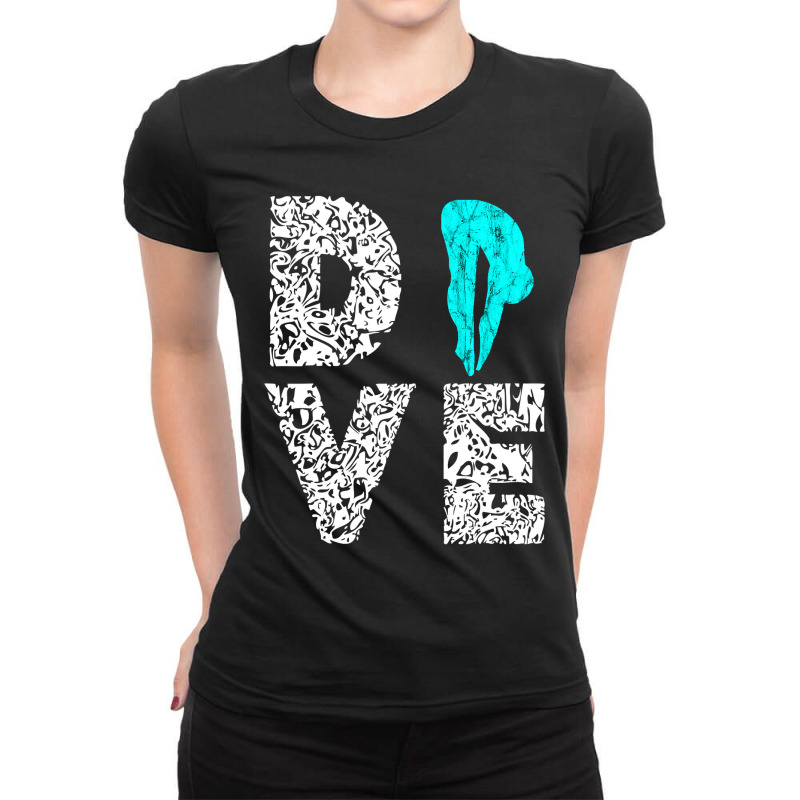 Dive Platform Diving Board Springboard Diving Diver Ladies Fitted T-Shirt by EricWade | Artistshot