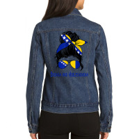 Bosnian Girl Bosniaks Girl Bosnia And Herzegovina Woman Flag T Shirt Ladies Denim Jacket | Artistshot