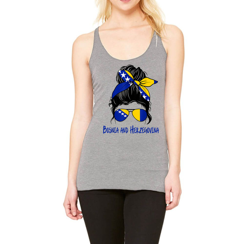 Bosnian Girl Bosniaks Girl Bosnia And Herzegovina Woman Flag T Shirt Racerback Tank by pypybedypa | Artistshot