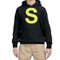 Chipmunk Halloween Carnival Group Costume Letter S  Blu Youth Hoodie | Artistshot