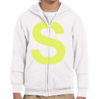 Chipmunk Halloween Carnival Group Costume Letter S  Blu Youth Zipper Hoodie | Artistshot