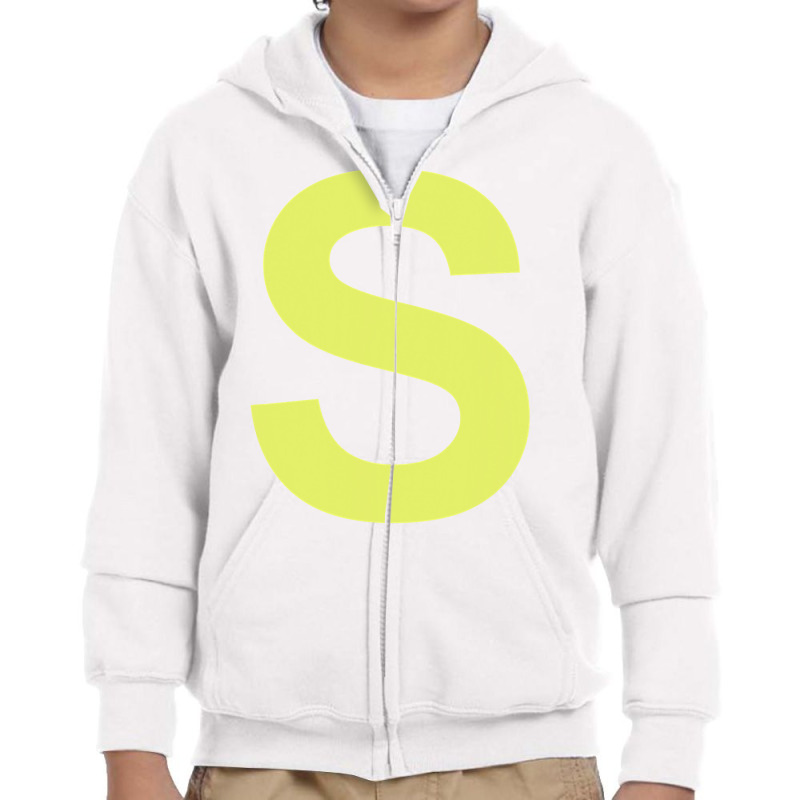 Chipmunk Halloween Carnival Group Costume Letter S  Blu Youth Zipper Hoodie | Artistshot