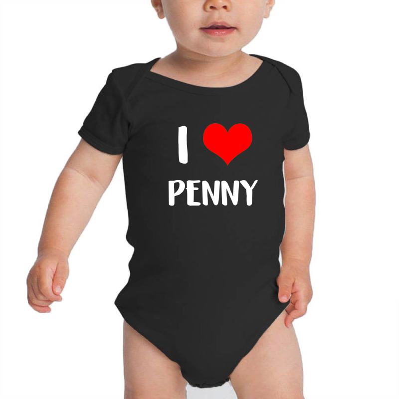 I Love Penny Valentine Sorry Ladies Guys Heart Belongs 3 Baby Bodysuit | Artistshot