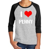 I Love Penny Valentine Sorry Ladies Guys Heart Belongs 3 Youth 3/4 Sleeve | Artistshot