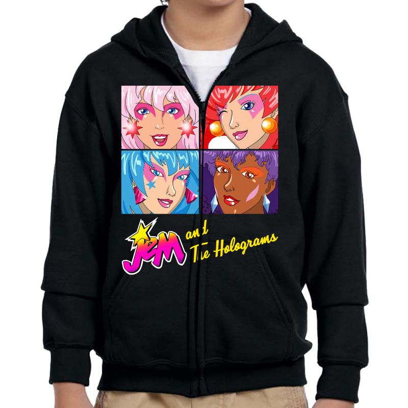 Jem And The Holograms Youth Zipper Hoodie by poppyallen | Artistshot