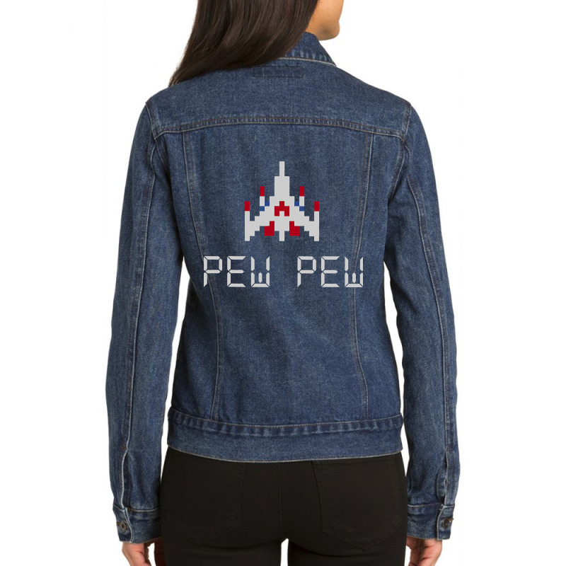 Arcade Retro Video Game Ship Ladies Denim Jacket by CUSER3772 | Artistshot