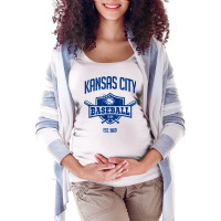 Distressed Royal Retro Glitch Look Party Tailgate Gameday T Shirt Maternity Scoop Neck T-shirt | Artistshot