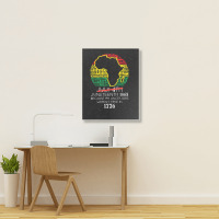 Africa Map July 4th Juneteenth 1865 June 19th Men Women Kids Portrait Canvas Print | Artistshot