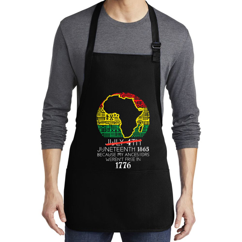 Africa Map July 4th Juneteenth 1865 June 19th Men Women Kids Medium-length Apron | Artistshot