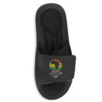 Africa Map July 4th Juneteenth 1865 June 19th Men Women Kids Slide Sandal | Artistshot