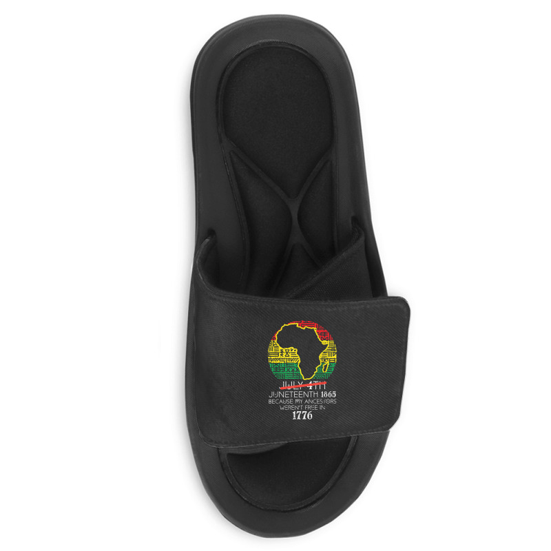 Africa Map July 4th Juneteenth 1865 June 19th Men Women Kids Slide Sandal | Artistshot