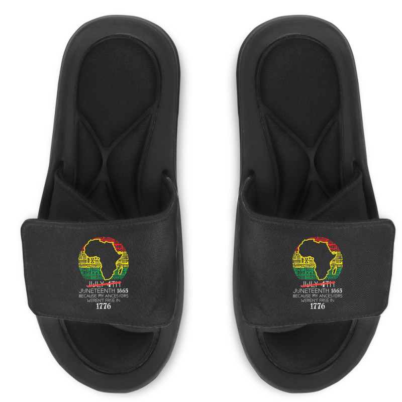 Africa Map July 4th Juneteenth 1865 June 19th Men Women Kids Slide Sandal | Artistshot