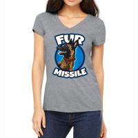 Fur Missiles Belgian Malinois Dog Missile T Shirt Women's V-neck T-shirt | Artistshot