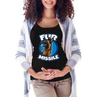 Fur Missiles Belgian Malinois Dog Missile T Shirt Maternity Scoop Neck T-shirt | Artistshot