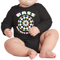 Edm Techno Bass Meditation Design Dance Rave Music Long Sleeve Baby Bodysuit | Artistshot