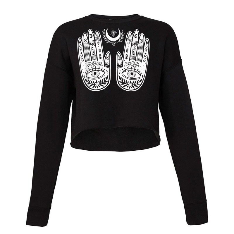 Fortune Telling Teller Foretelling Chiromancy Palmistry T Shirt Cropped Sweater by pypybedypa | Artistshot