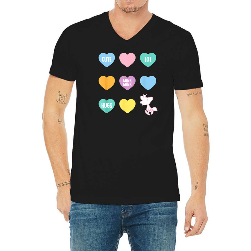 Peanuts Valentine Candy Heart V-neck Tee | Artistshot