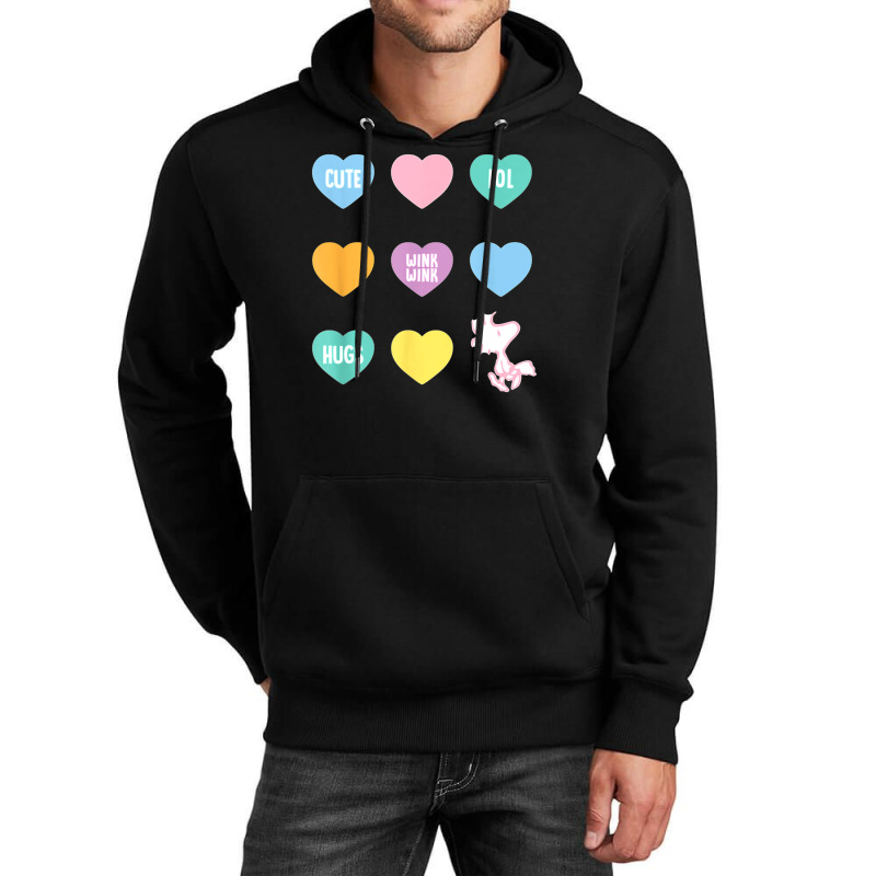 Peanuts Valentine Candy Heart Unisex Hoodie | Artistshot