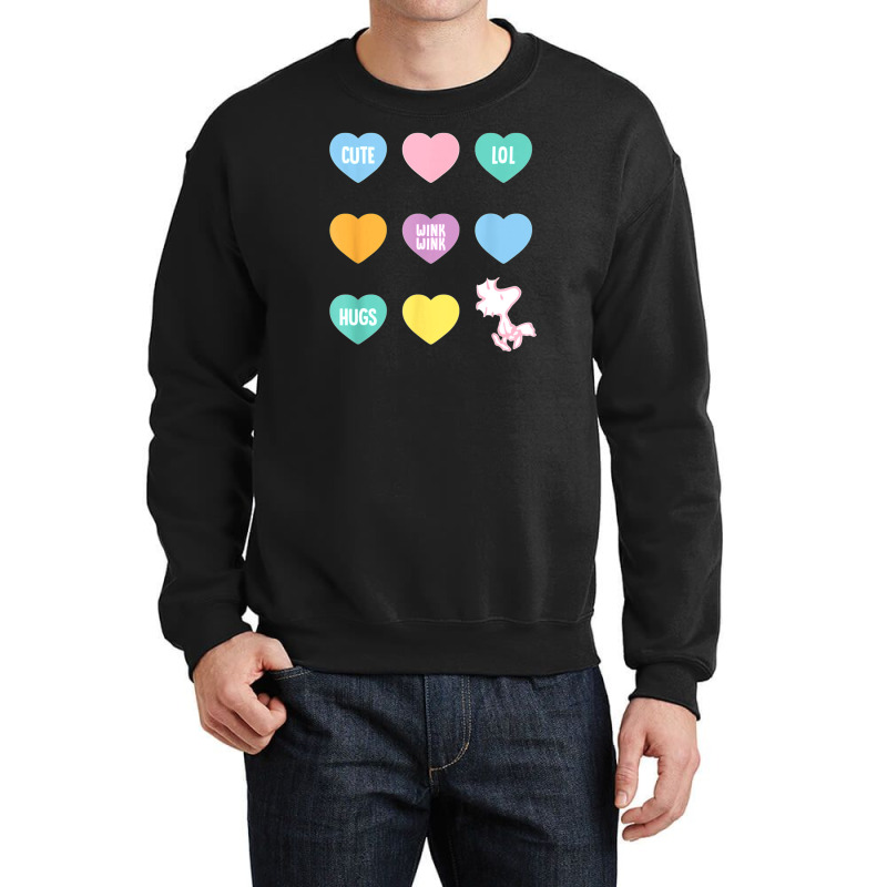 Peanuts Valentine Candy Heart Crewneck Sweatshirt | Artistshot