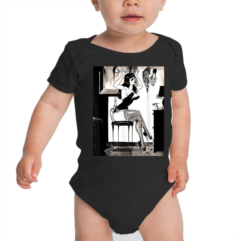 Hot Pin Up Girl In Lingerie And Heels Retro Pinup Girl T Shirt Baby Bodysuit by nurselrveigelcci | Artistshot