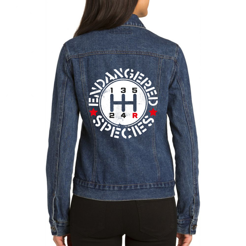 Manual Transmission Endangered Species Ladies Denim Jacket by PamelaAnnHarris | Artistshot