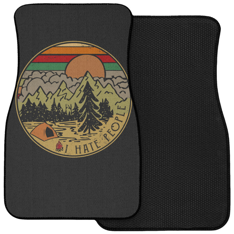 I Hate People Camping Outdoors Front Car Mat | Artistshot